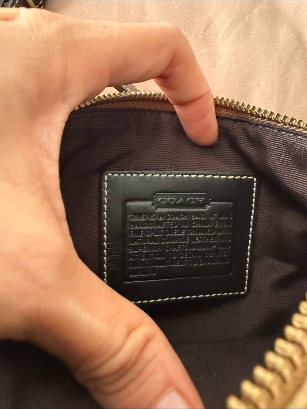 Coach Tan Suede Fringe Crossbody bag - Picture 3 of 3